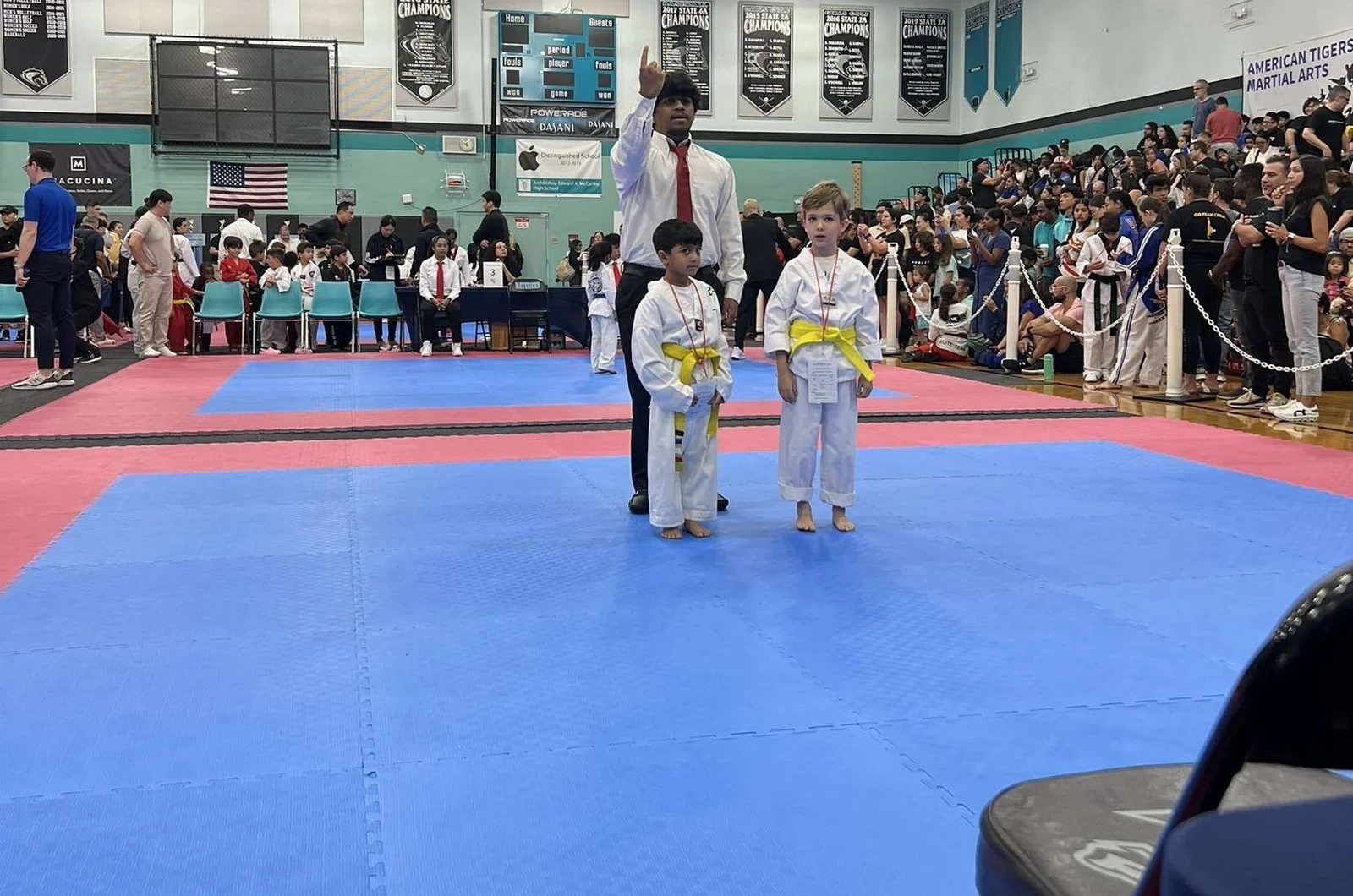 Kids martial arts discipline and focus